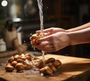 家庭烹饪秘籍，轻松学会榛子蘑清洗技巧