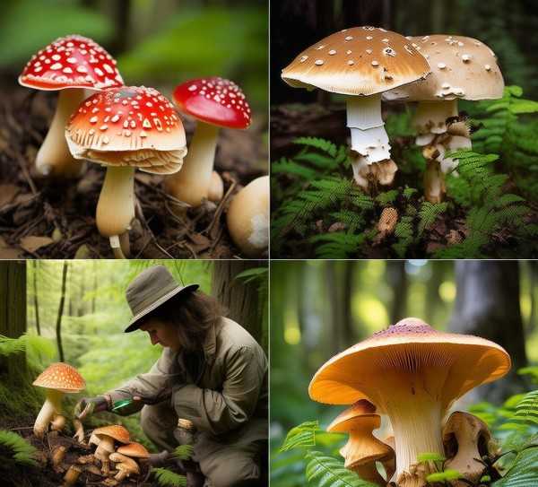 野生蘑菇探秘，种类识别与营养宝藏,探寻自然宝库，常见野生蘑菇的种类与食用价值,口感,第1张