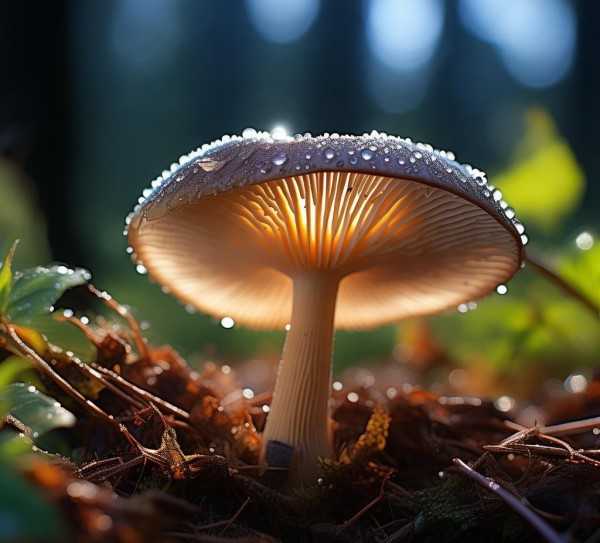 野生香菇，自然之美中的珍馐与视觉盛宴,探寻自然之美，野生香菇的奇妙及精美图片赏析,口感,健康,第1张