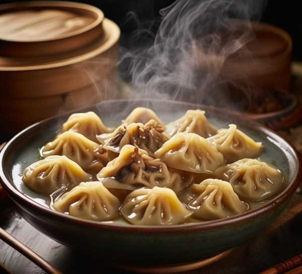 香菇水饺图鉴，传统美食的美味瞬间,香菇水饺的美味，一图片带你领略传统美食的魅力,口感,健康,第1张