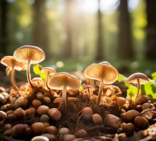 榛蘑与榛子蘑，大自然的馈赠与美食的邂逅,榛蘑与榛子蘑，大自然的馈赠与美食的诱惑,口感,健康,第1张