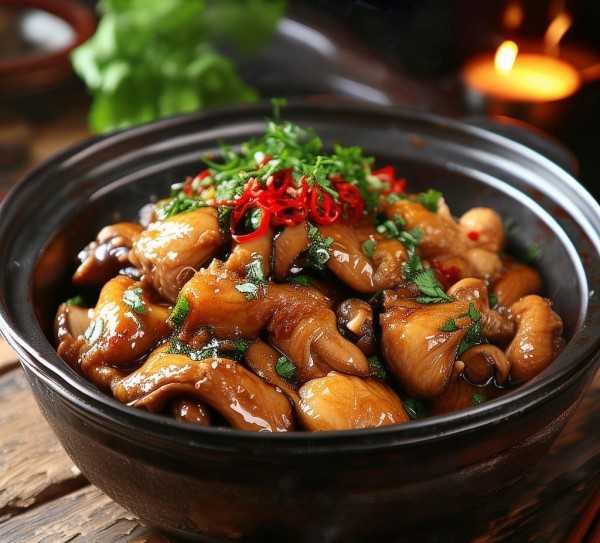 煲仔饭新篇章，香菇滑鸡煲仔饭，传统与创新的美味碰撞,香菇滑鸡煲仔饭，传统美味与现代烹饪的完美融合,香菇,第1张
