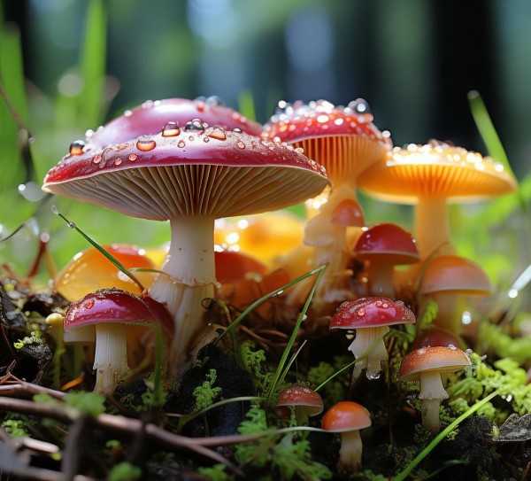 自然画卷，无毒野生蘑菇摄影赏析,探索自然之美，无毒野生蘑菇的图片赏析,香菇,野生蘑菇,第1张