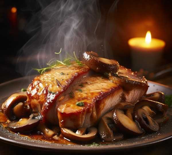 香菇腊肉邂逅，视觉与味蕾的双重盛宴,香菇腊肉的美味邂逅，一幅诱人的视觉盛宴,口感,香菇,第1张